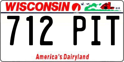 WI license plate 712PIT