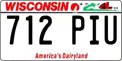 WI license plate 712PIU