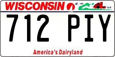WI license plate 712PIY