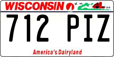WI license plate 712PIZ