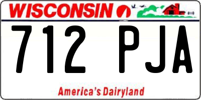 WI license plate 712PJA