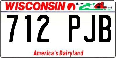 WI license plate 712PJB