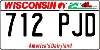 WI license plate 712PJD