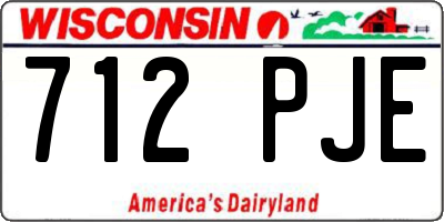 WI license plate 712PJE