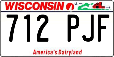 WI license plate 712PJF