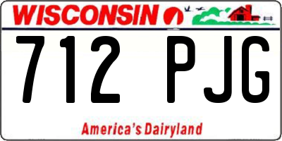WI license plate 712PJG