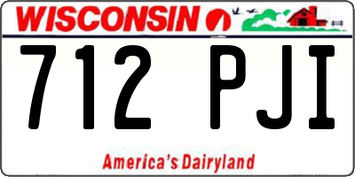 WI license plate 712PJI