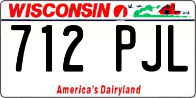 WI license plate 712PJL