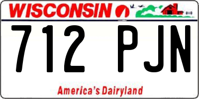 WI license plate 712PJN