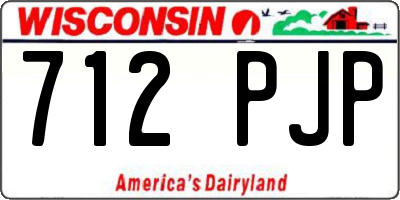 WI license plate 712PJP