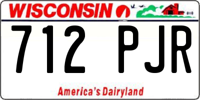 WI license plate 712PJR