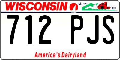 WI license plate 712PJS