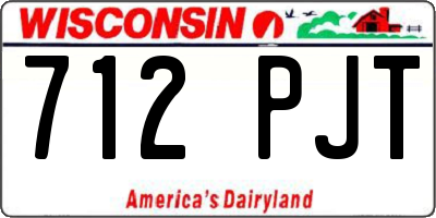 WI license plate 712PJT