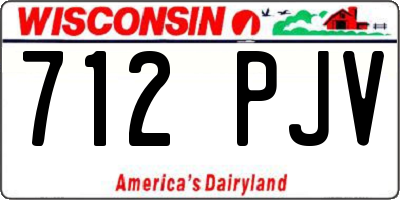 WI license plate 712PJV