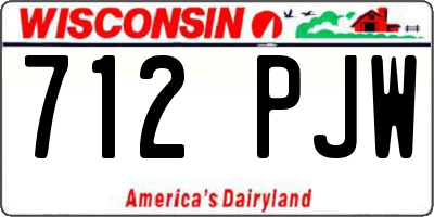 WI license plate 712PJW