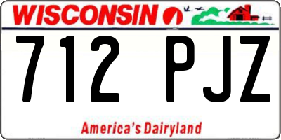 WI license plate 712PJZ