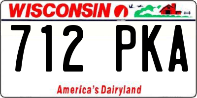 WI license plate 712PKA