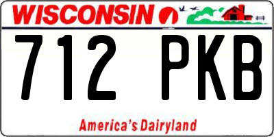 WI license plate 712PKB