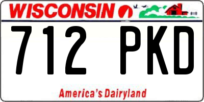 WI license plate 712PKD