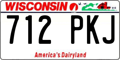 WI license plate 712PKJ