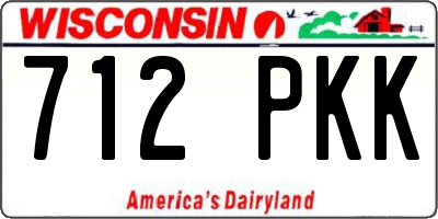WI license plate 712PKK