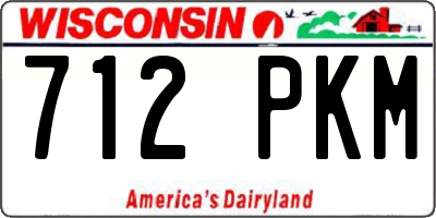 WI license plate 712PKM