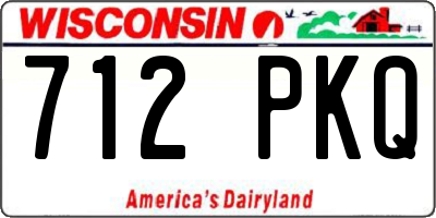 WI license plate 712PKQ
