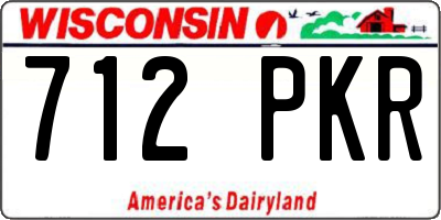 WI license plate 712PKR