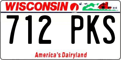 WI license plate 712PKS