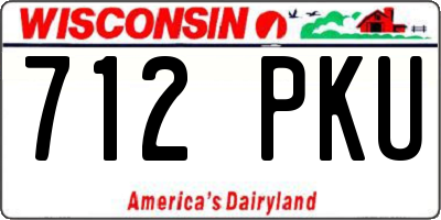 WI license plate 712PKU