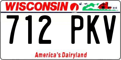 WI license plate 712PKV