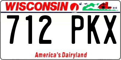 WI license plate 712PKX