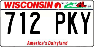 WI license plate 712PKY