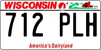 WI license plate 712PLH