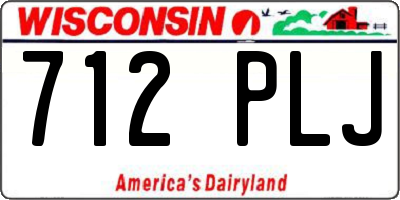 WI license plate 712PLJ