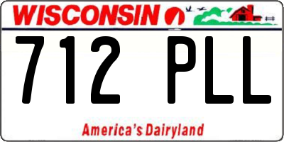 WI license plate 712PLL