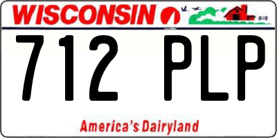 WI license plate 712PLP