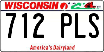 WI license plate 712PLS