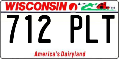 WI license plate 712PLT