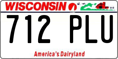 WI license plate 712PLU
