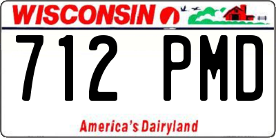 WI license plate 712PMD