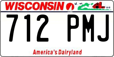 WI license plate 712PMJ