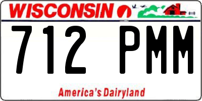WI license plate 712PMM