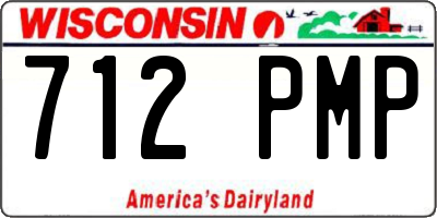 WI license plate 712PMP