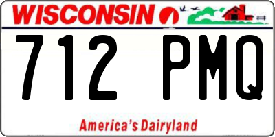 WI license plate 712PMQ