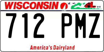 WI license plate 712PMZ