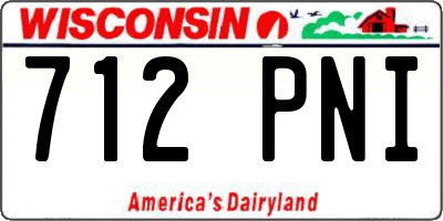 WI license plate 712PNI