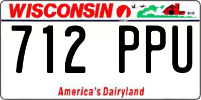 WI license plate 712PPU