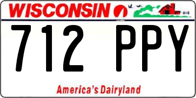 WI license plate 712PPY