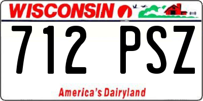 WI license plate 712PSZ